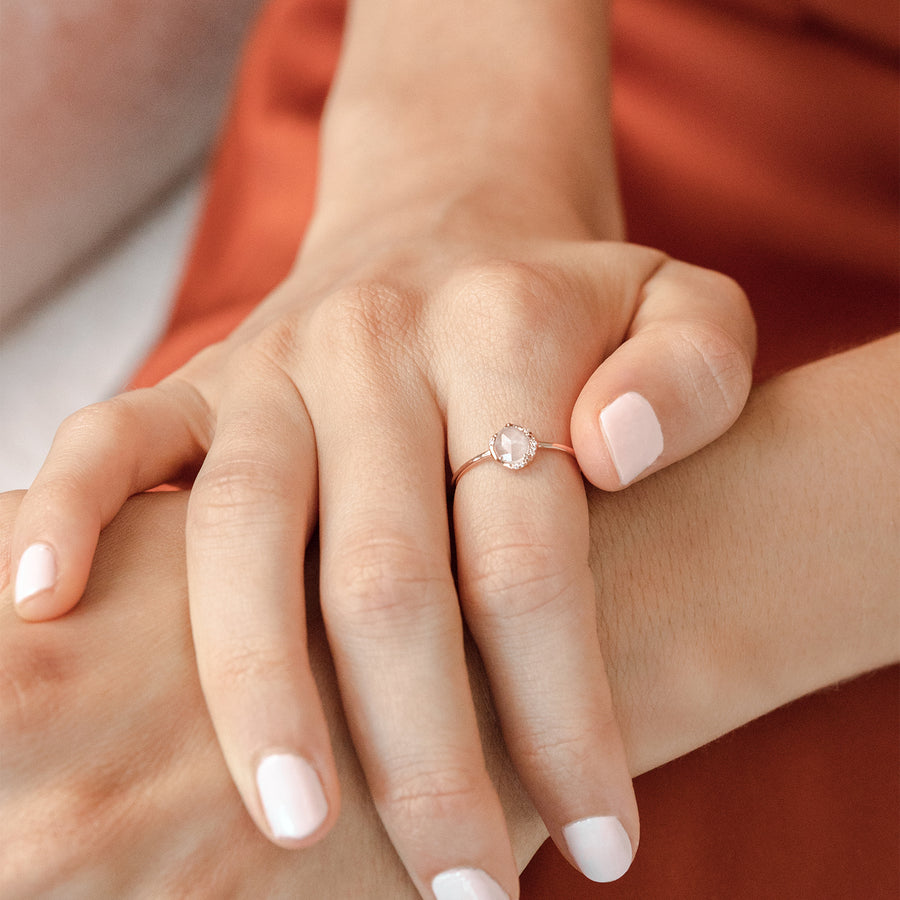 14k Rose Gold Madeline Moonstone Ring