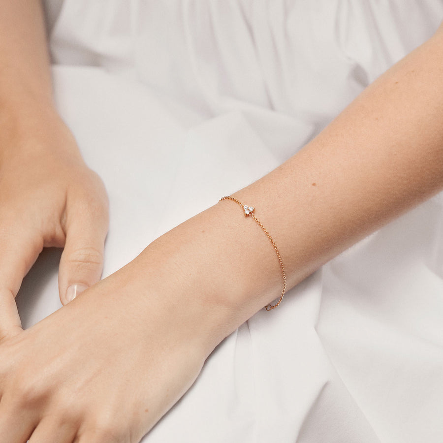 Gold Trinity Cubic Bracelet