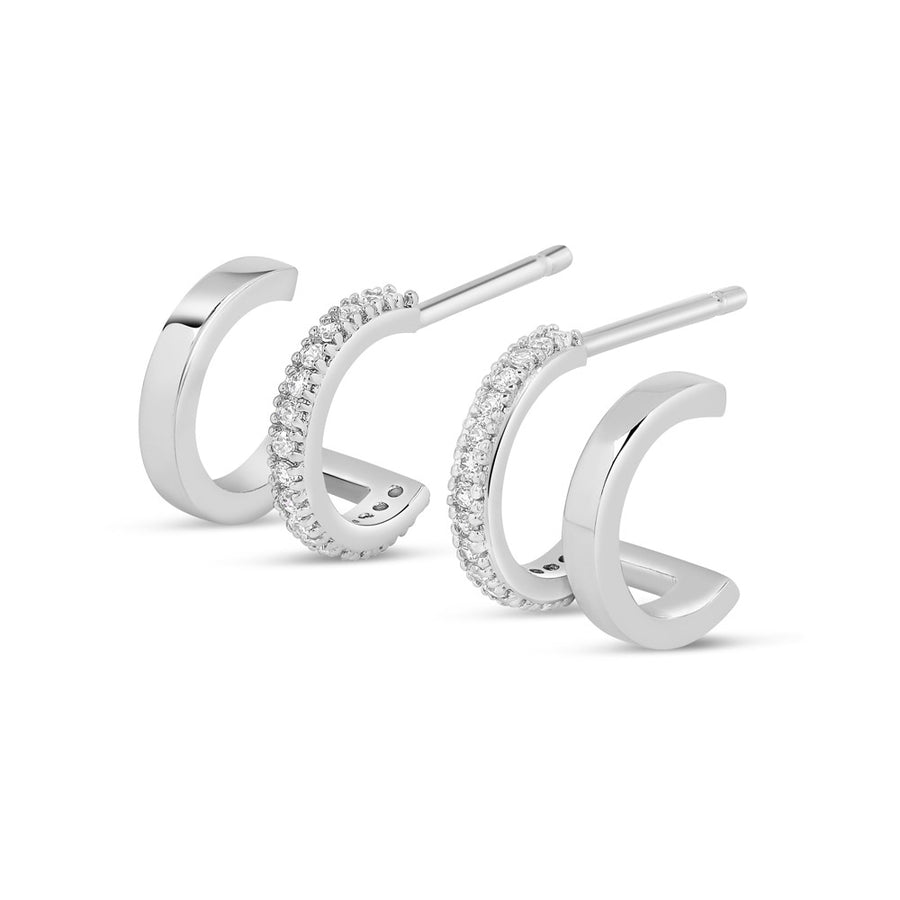 925 Silver Fionn Cubic Huggies