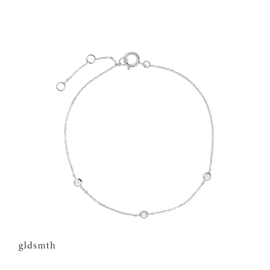 14k White Gold Isabel White Topaz Bracelet