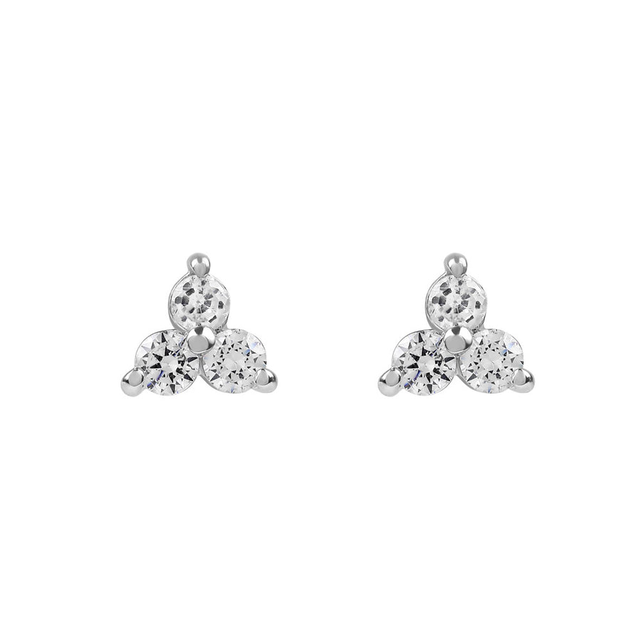925 Silver Trinity Cubic Studs