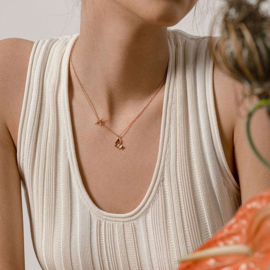 Rose Gold Camilla Cubic Necklace
