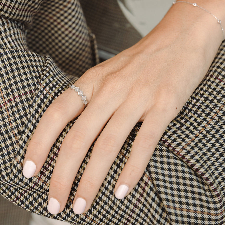 14k White Gold Harriet Moonstone Ring