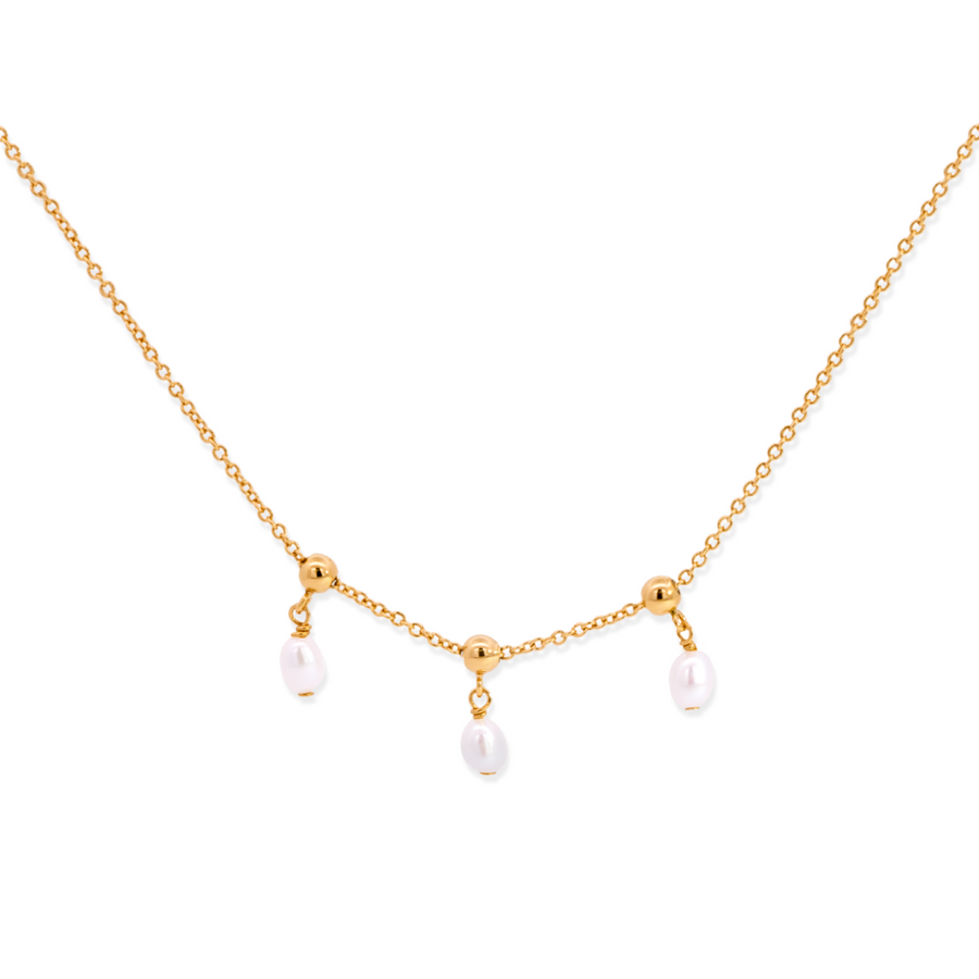Gold Jolene Pearl Necklace