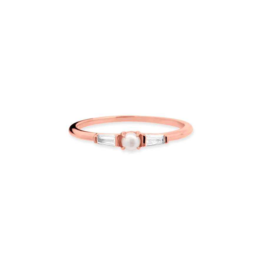 Rose Gold Judith Pearl Ring