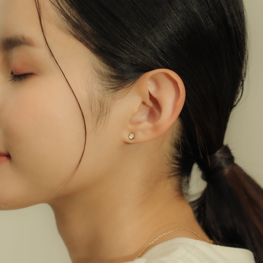 Gold Noemi Mother of Pearl Studs