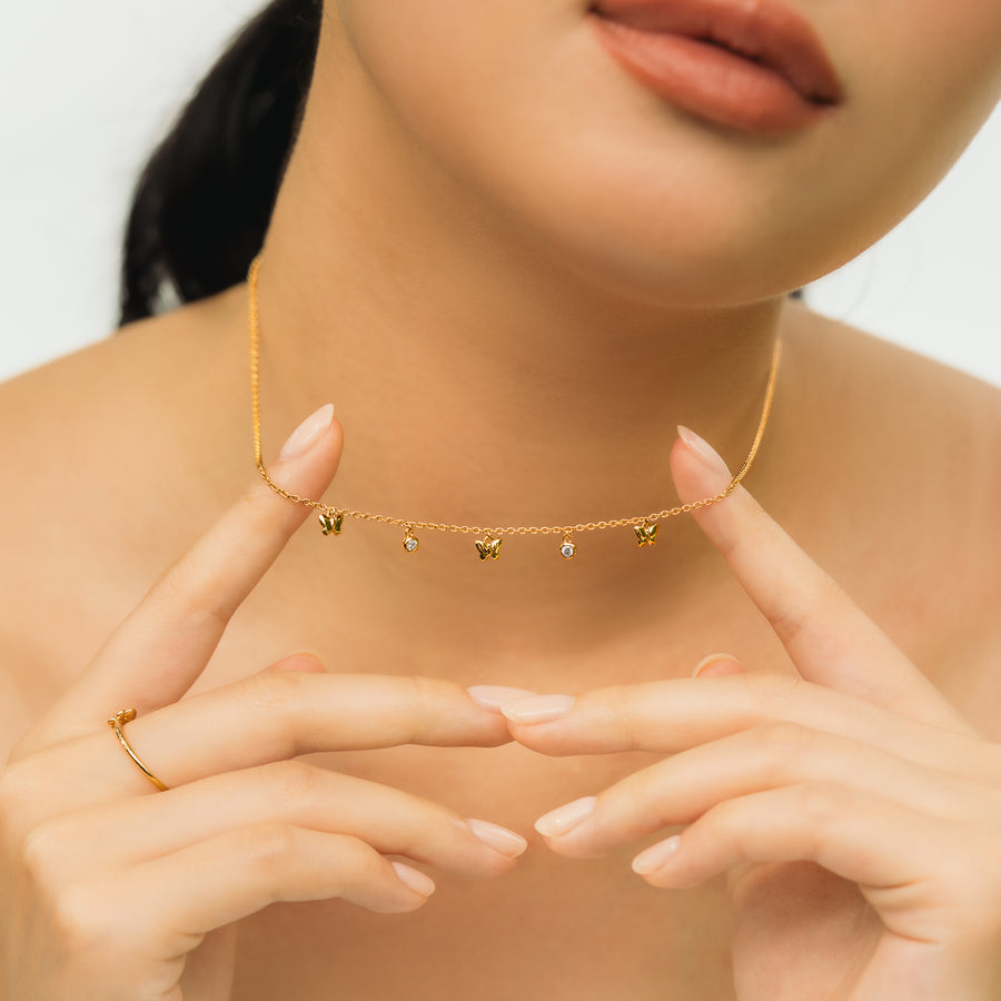Gold Bella Cubic Necklace