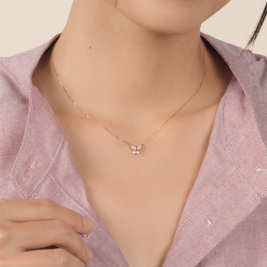 10k Rose Gold Elyse Opal Necklace