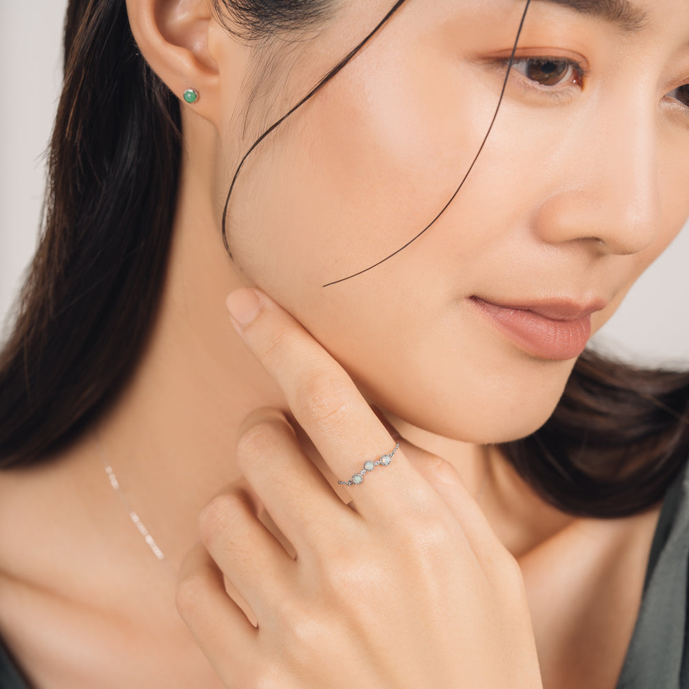 10k White Gold Casey Ring