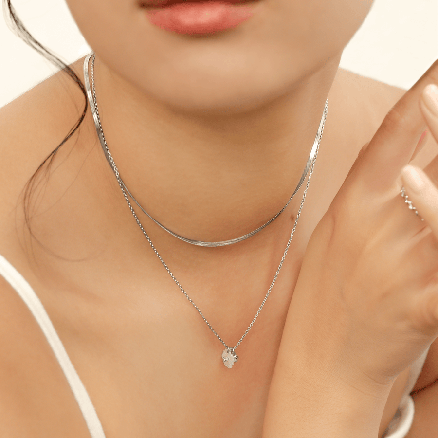 925 Silver Herringbone Chain Necklace