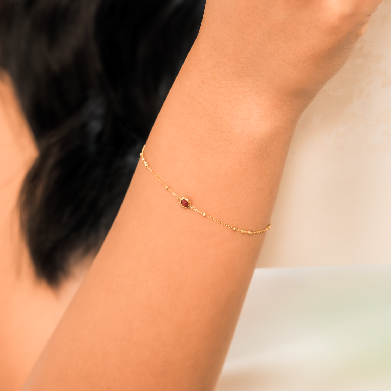 Garnet 2025 gold bracelet