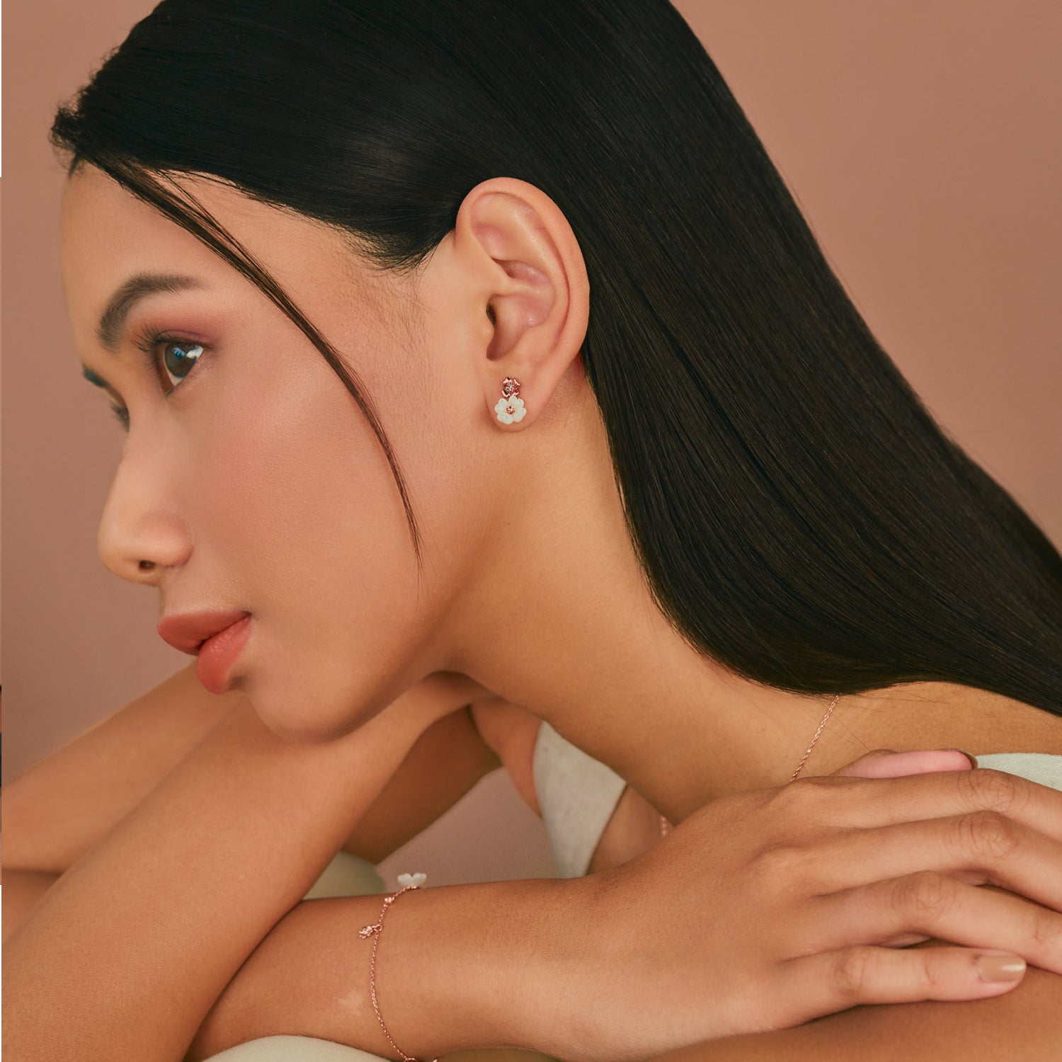 Rose Gold Fortuna Earrings