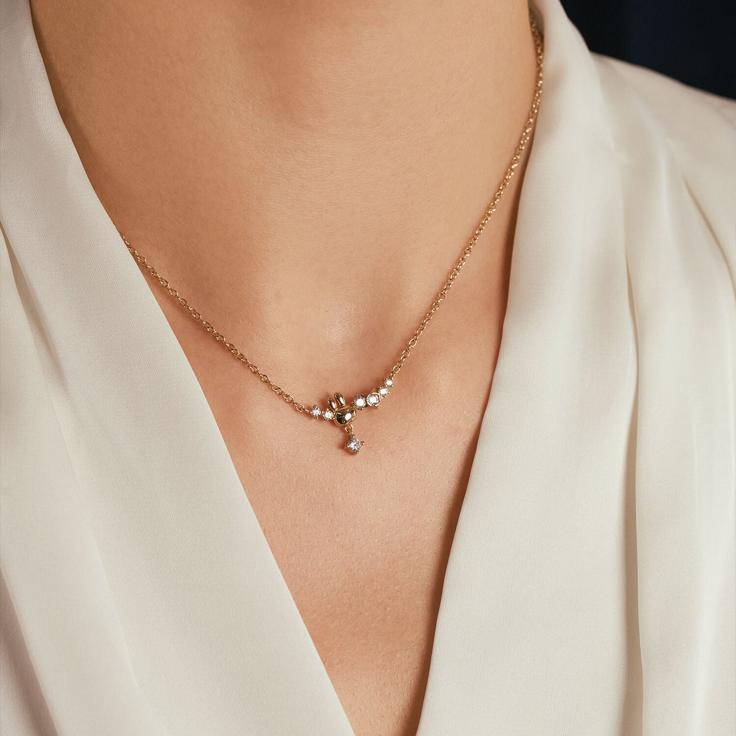 ゴールドミッフィースターダストネックレス – By Invite Only