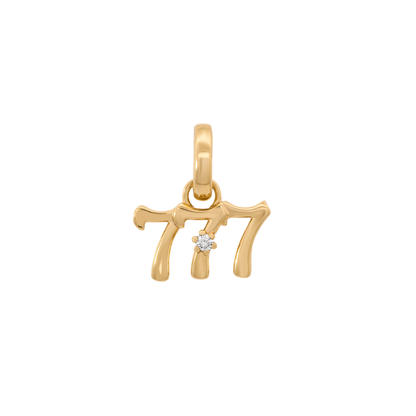Gold 777 Charm