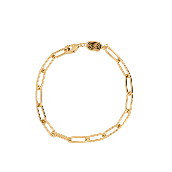 Gold Charm Link Bracelet