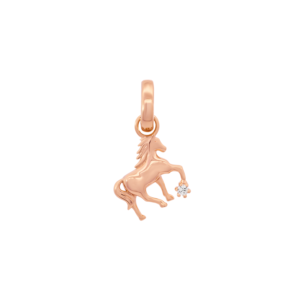 Rose Gold Horse Charm