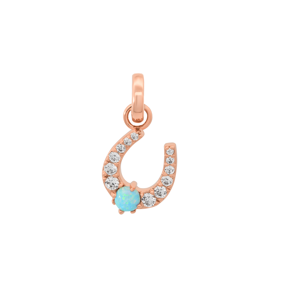 Rose Gold Horseshoe Charm