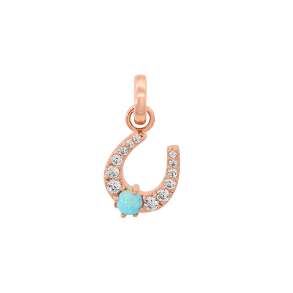 Rose Gold Horseshoe Charm