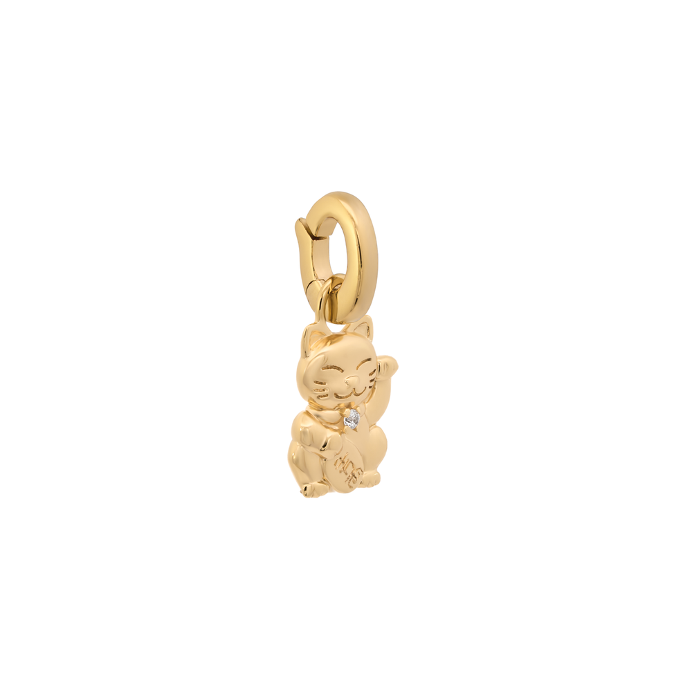 Gold Fortune Cat Charm
