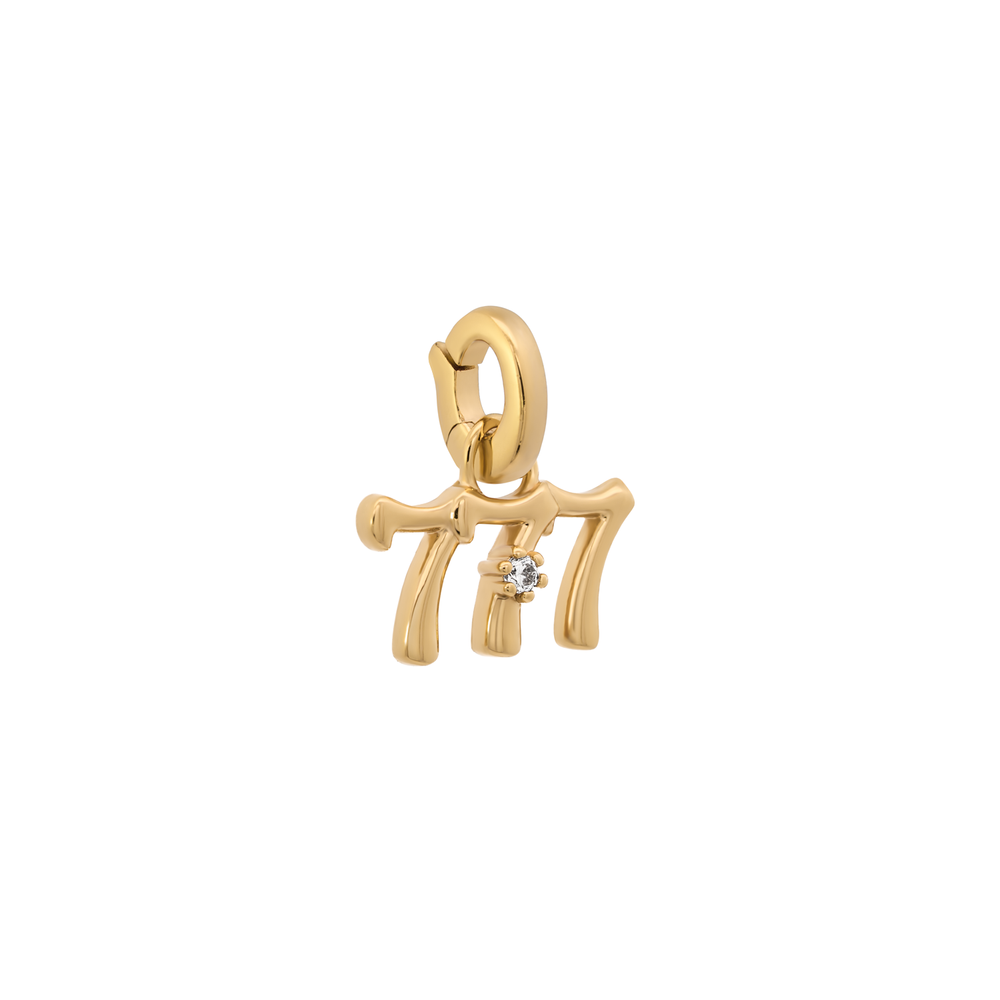 Gold 777 Charm
