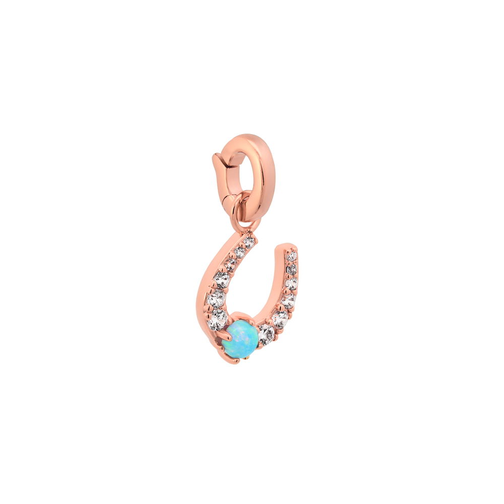 Rose Gold Horseshoe Charm