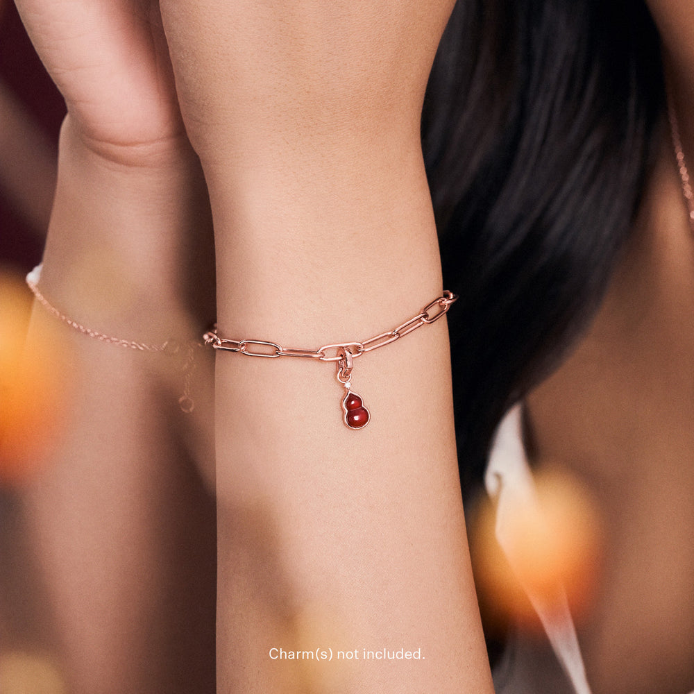 Rose Gold Charm Link Bracelet