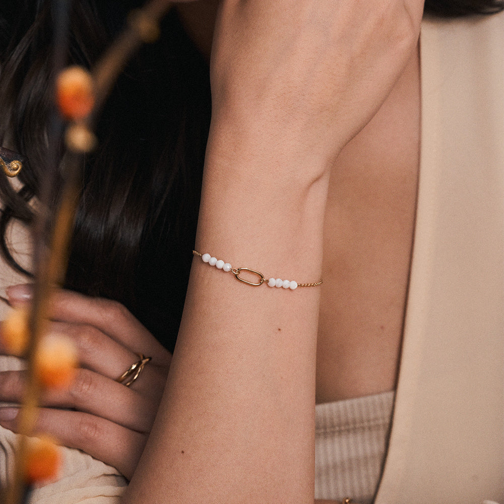 Gold Charm Capsule Bracelet