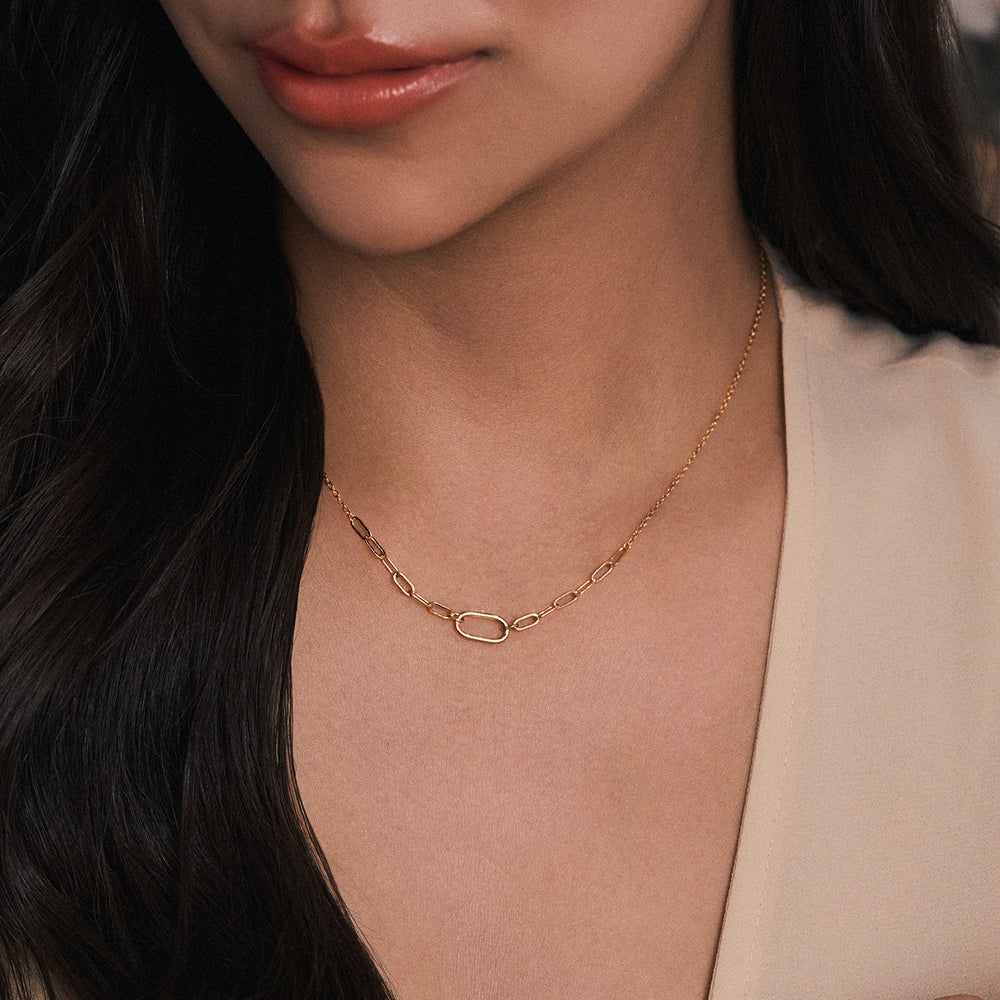 Gold Charm Capsule Necklace