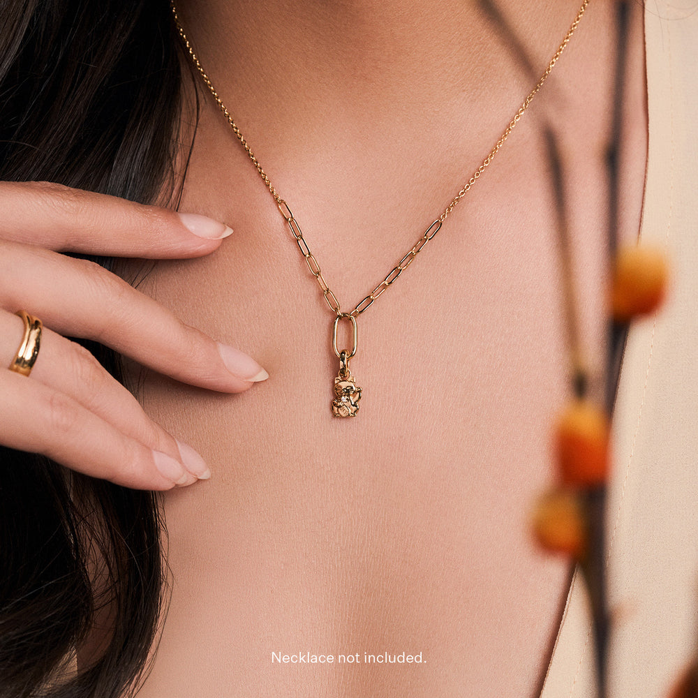 Gold Fortune Cat Charm