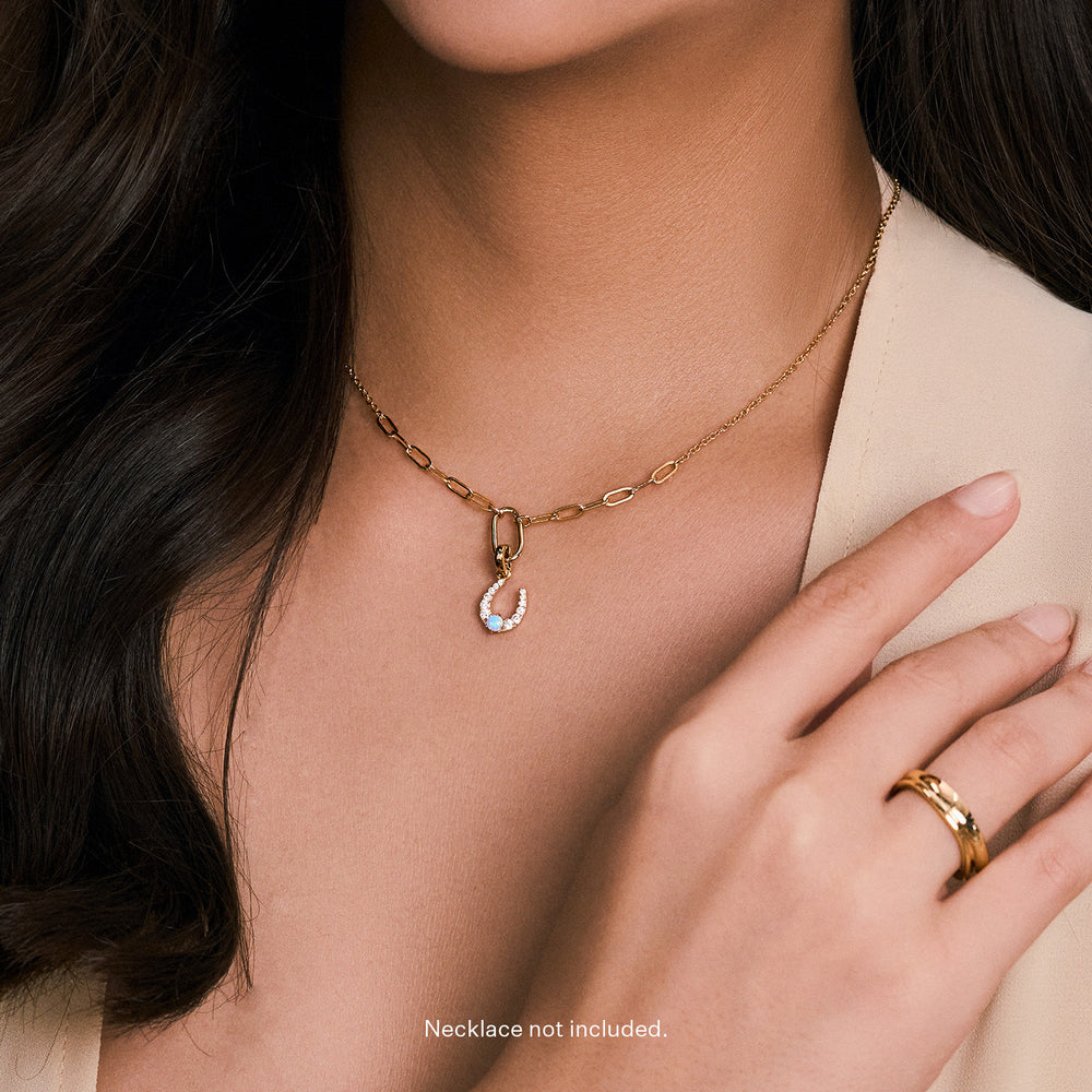 Gold Horseshoe Charm