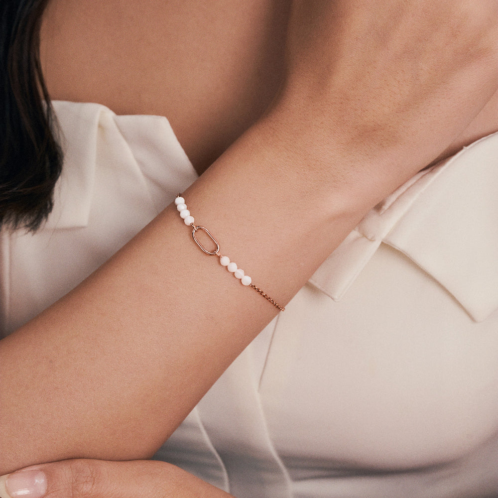 Rose Gold Charm Capsule Bracelet