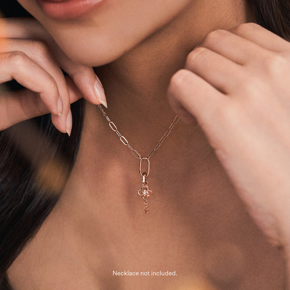 Rose Gold Chinese Knot Charm