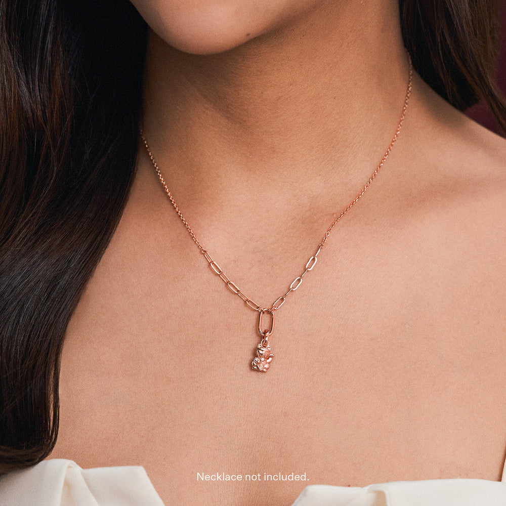 Rose Gold Fortune Cat Charm