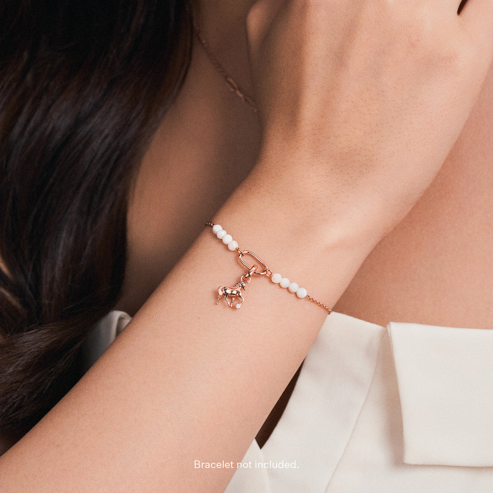 Rose Gold Horse Charm