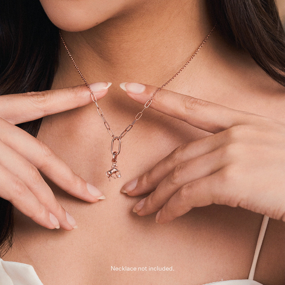 Rose Gold Horse Charm