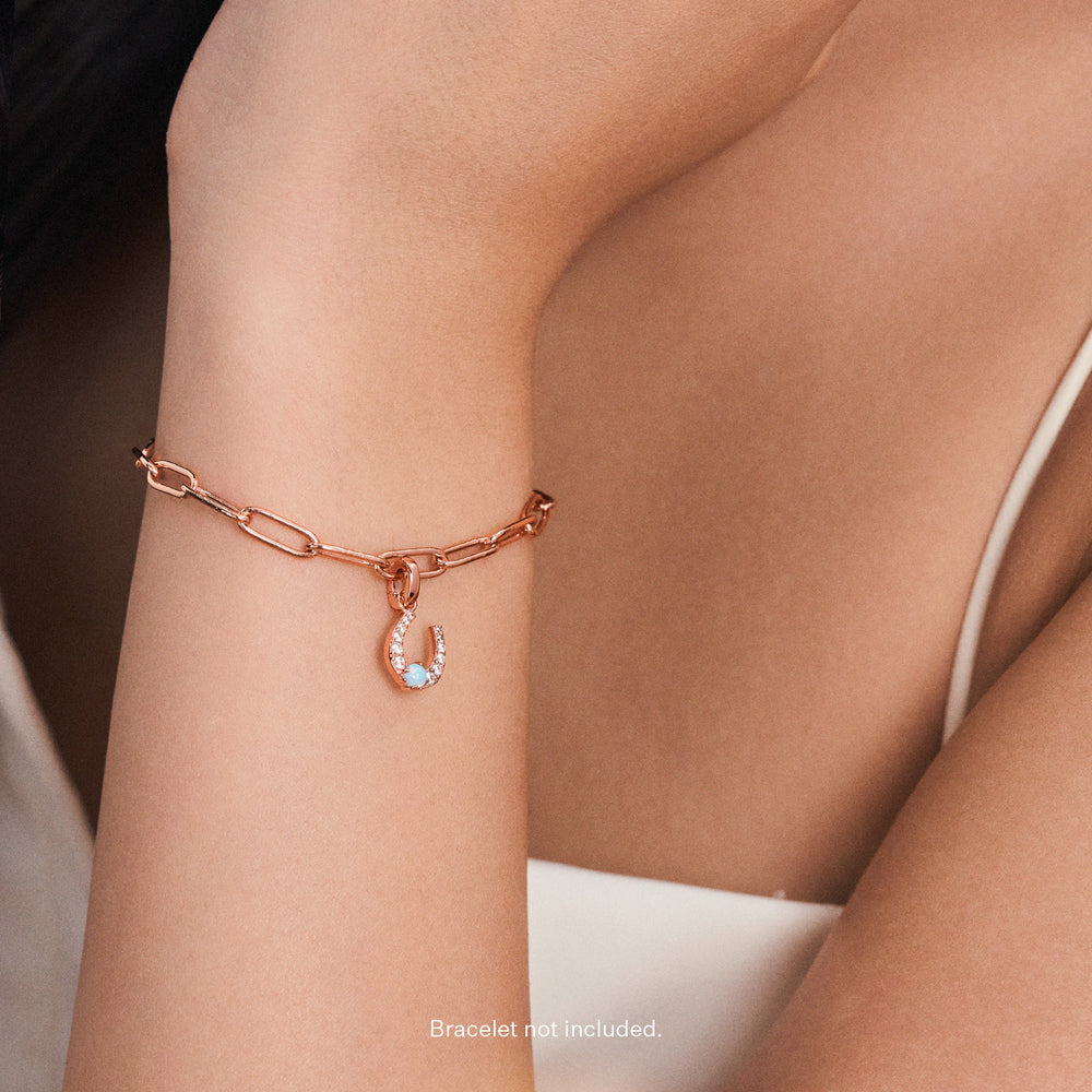 Rose Gold Horseshoe Charm