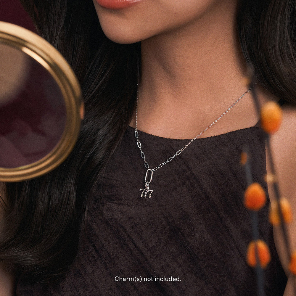 Silver Charm Capsule Necklace