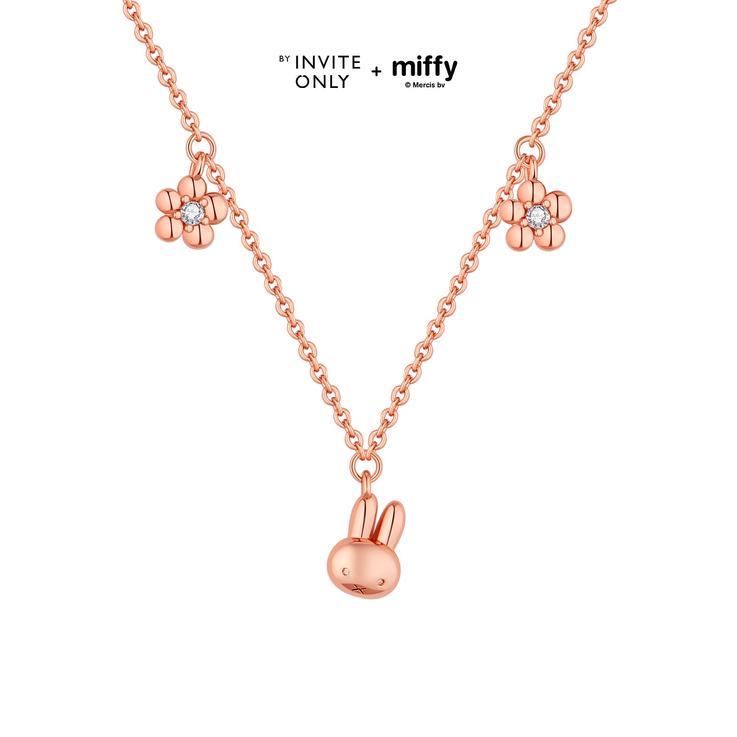 Rose Gold miffy Posy Necklace – By Invite Only