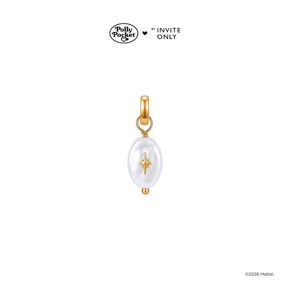 Gold Polly Pocket Pearl Charm