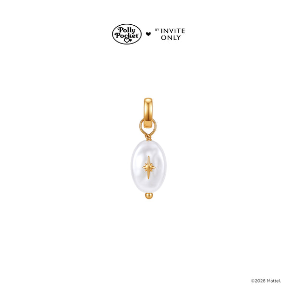 Gold Polly Pocket Pearl Charm