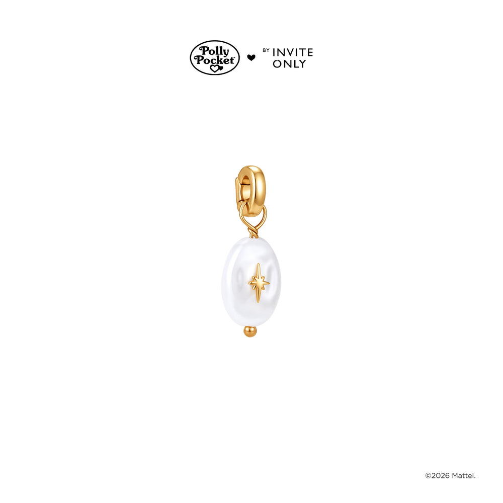 Gold Polly Pocket Pearl Charm