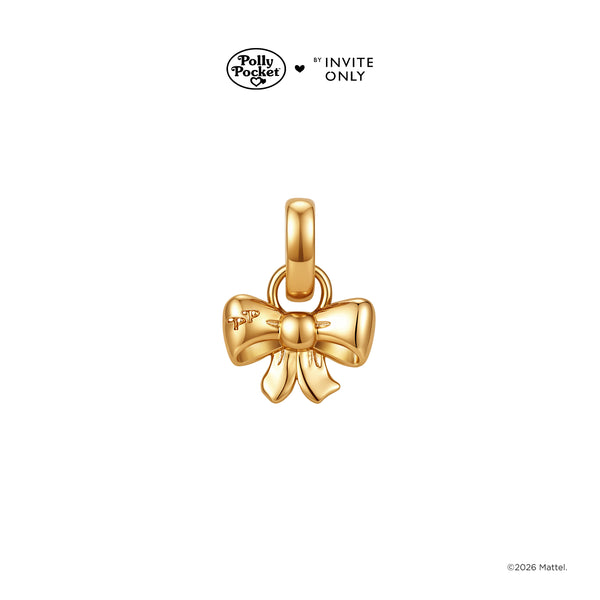 Gold Polly Pocket Bow Charm