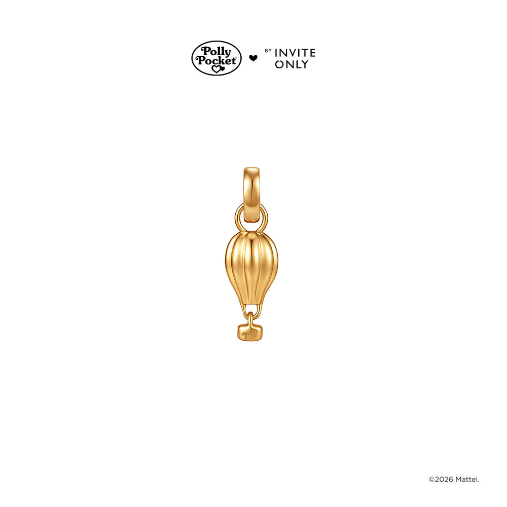 Gold Polly Pocket Hot Air Balloon Charm