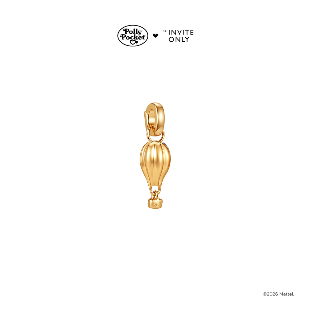 Gold Polly Pocket Hot Air Balloon Charm