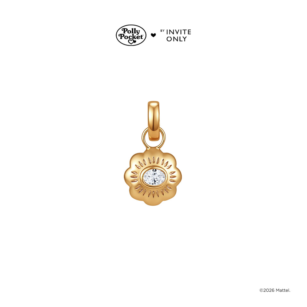 Gold Polly Pocket Mini Compact Charm