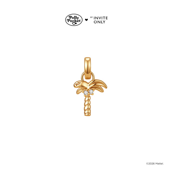 Gold Polly Pocket Palm Tree Charm
