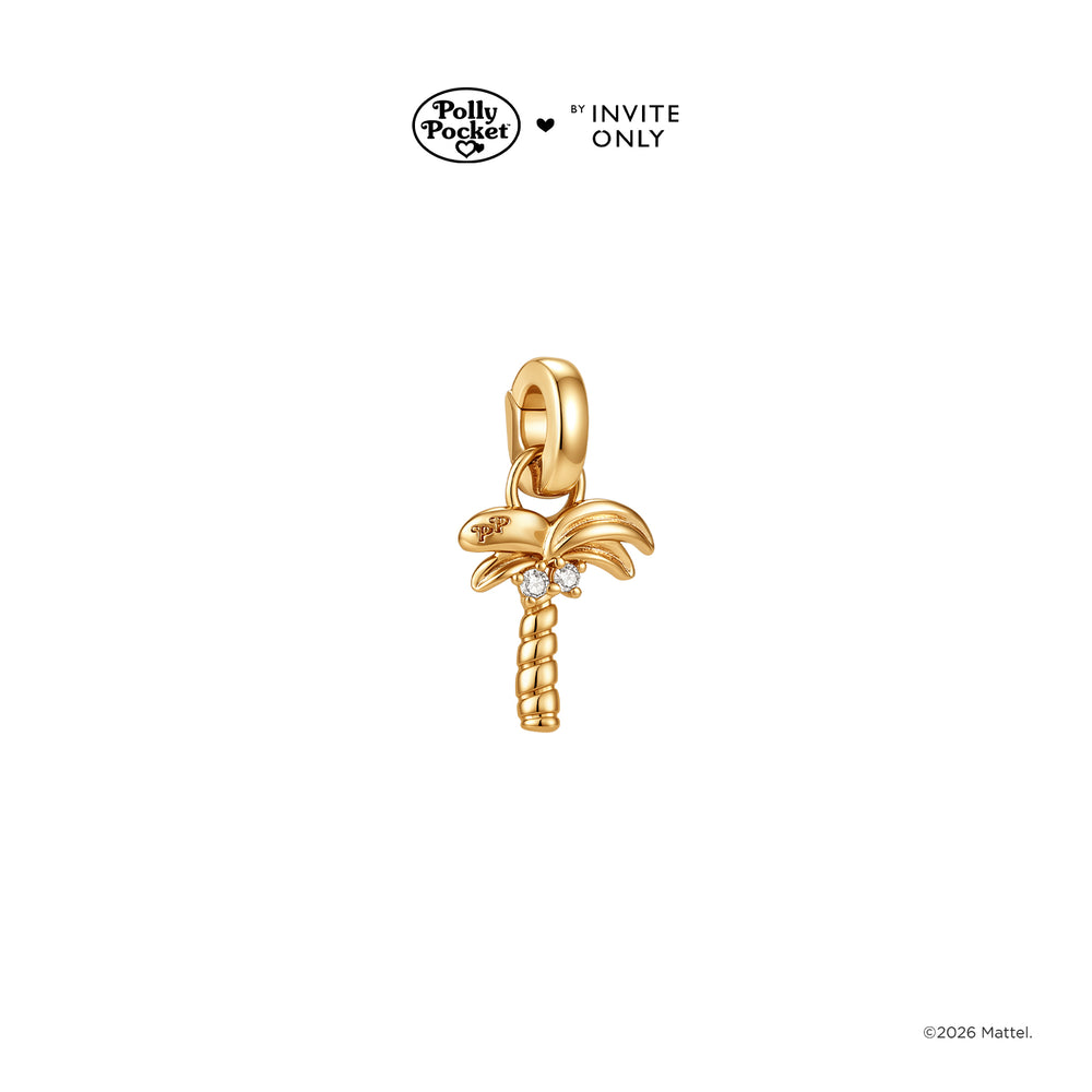 Gold Polly Pocket Palm Tree Charm