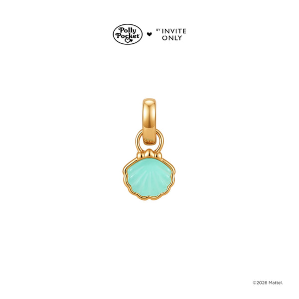 Gold Polly Pocket Seashell Charm
