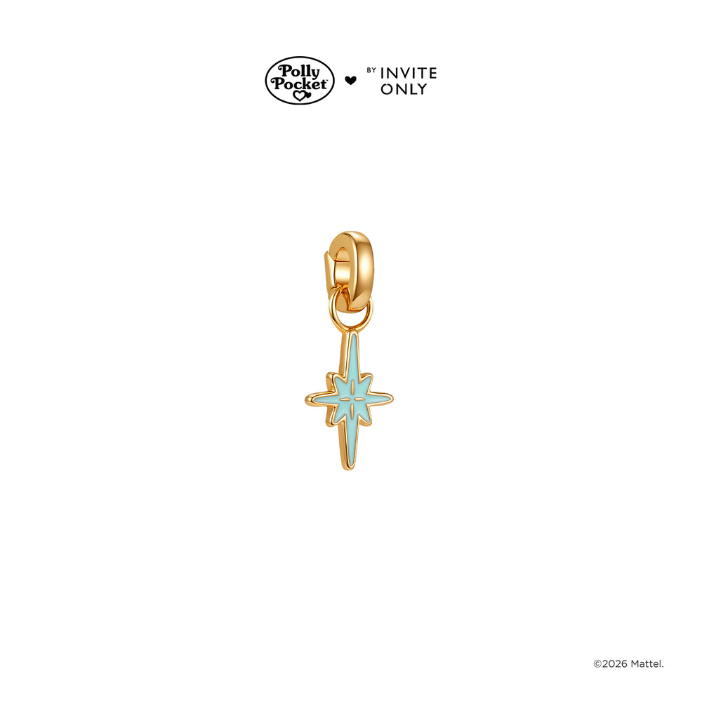 Gold Polly Pocket Starburst Charm