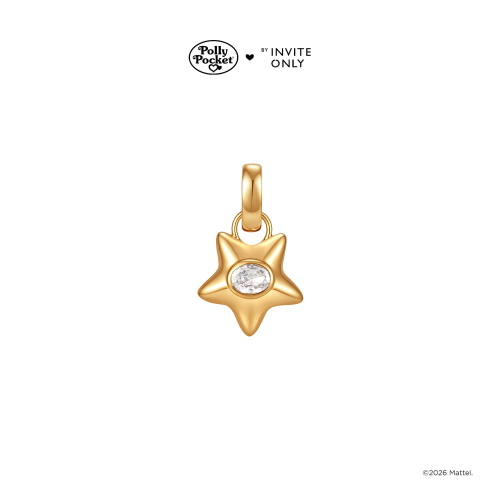 Gold Polly Pocket Starfish Charm
